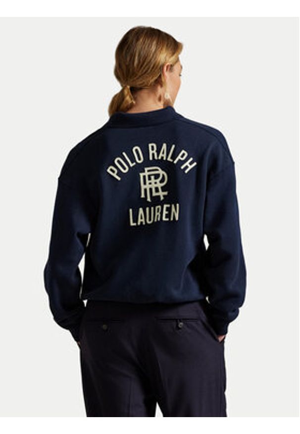 Polo Ralph Lauren Bluza 211971756001 Granatowy Relaxed Fit. Typ kołnierza: polo. Kolor: niebieski. Materiał: bawełna