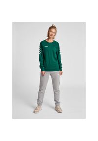 Bluza do piłki ręcznej damska Hummel Go Cotton Sweatshirt Woman. Kolor: zielony