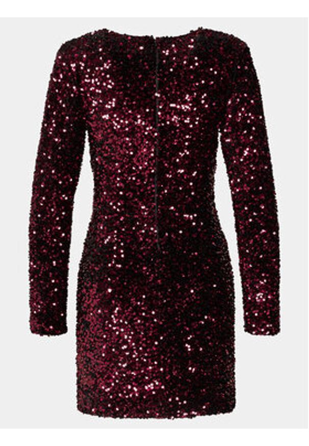 Gina Tricot Sukienka koktajlowa 21349 Bordowy Slim Fit. Kolor: czerwony. Materiał: syntetyk. Styl: wizytowy