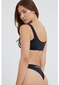 Emporio Armani Underwear strój kąpielowy kolor czarny lekko usztywniona miseczka. Kolor: czarny. Materiał: materiał. Wzór: nadruk #4