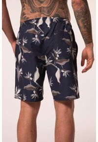 JAY-PI - Męskie Kąpielówki odzież plażowa nadruk na całej powierzchni do rozm. 8XL. Kolekcja: plus size. Kolor: niebieski. Materiał: poliester, materiał. Wzór: nadruk