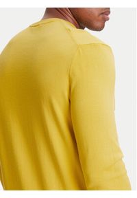 United Colors of Benetton - United Colors Of Benetton Sweter 1098U1I76 Żółty Regular Fit. Kolor: żółty. Materiał: bawełna #5