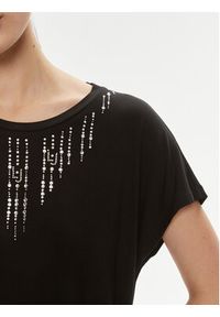 Liu Jo Bluzka Ecs T-Shirt St P M/C TA4194 JS360 Czarny Regular Fit. Kolor: czarny. Materiał: wiskoza #4