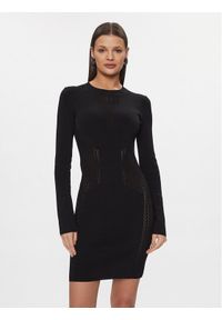 Patrizia Pepe Sukienka dzianinowa 8A1295/K7I5-K103 Czarny Slim Fit. Kolor: czarny. Materiał: syntetyk