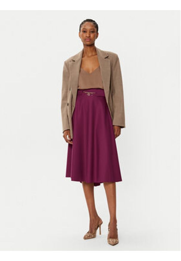 Rinascimento Spódnica midi CFC0121918003 Bordowy Regular Fit. Kolor: czerwony. Materiał: syntetyk