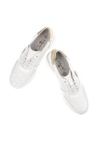 Białe Sneakersy S.Barski Stylowe Obuwie Damskie. Kolor: biały. Materiał: materiał. Styl: elegancki #5