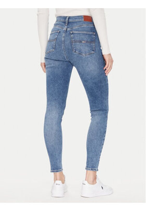 Tommy Jeans Jeansy Sylvia Hgh Skn Bi0234 Co DW0DW20655 Niebieski Slim Fit. Kolor: niebieski