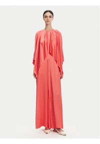 Pinko - PINKO Kombinezon 104993 A2GZ Koralowy Regular Fit. Kolor: pomarańczowy. Materiał: wiskoza