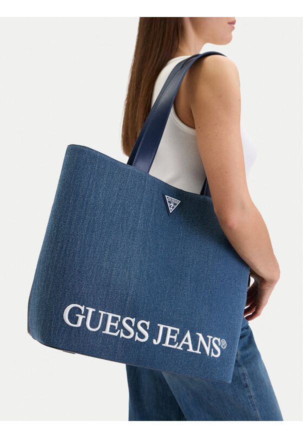 Guess Jeans Torebka CWBEO-GUESS-B-010-09 Granatowy. Kolor: niebieski