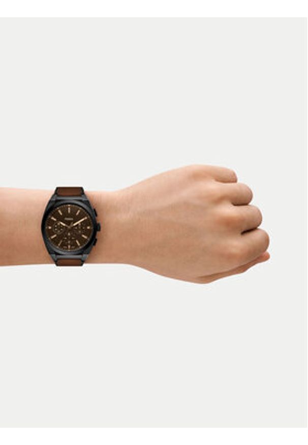 Fossil Zegarek Everett FS6108 Brązowy. Kolor: brązowy