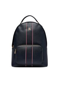 TOMMY HILFIGER - Tommy Hilfiger Plecak Th Daily Backpack Corp AW0AW18851 Granatowy. Kolor: niebieski. Materiał: skóra #1