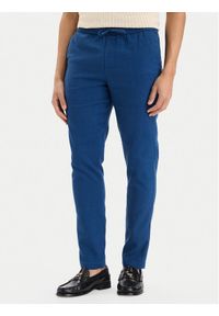 TOMMY HILFIGER - Tommy Hilfiger Chinosy Harlem MW0MW42336 Niebieski Regular Fit. Kolor: niebieski. Materiał: len #1