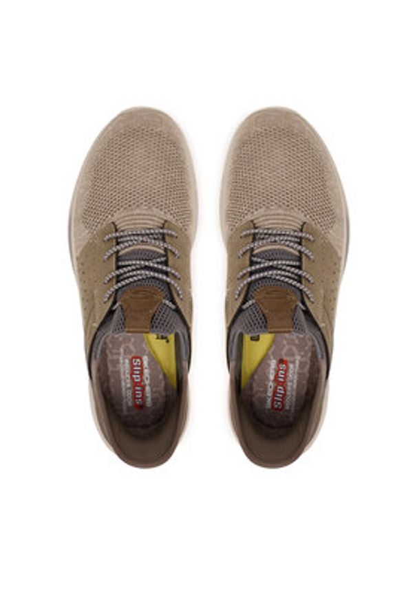 skechers - Skechers Sneakersy 210811/TPE Brązowy. Kolor: brązowy. Materiał: materiał