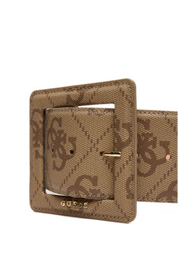 Guess Pasek Damski BW9247 P5370 Beżowy. Kolor: beżowy. Materiał: skóra