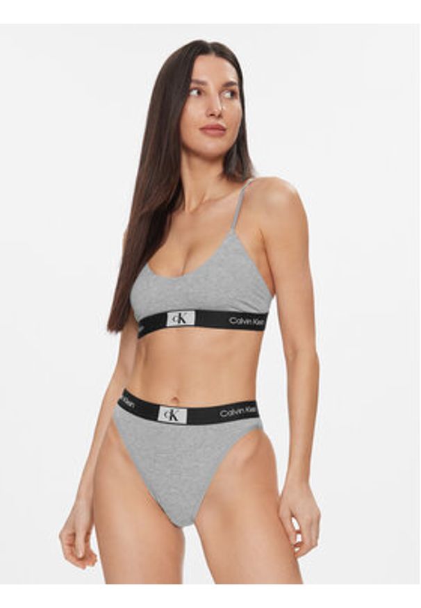 Calvin Klein Underwear Biustonosz top 000QF7216E Szary. Kolor: szary. Materiał: bawełna