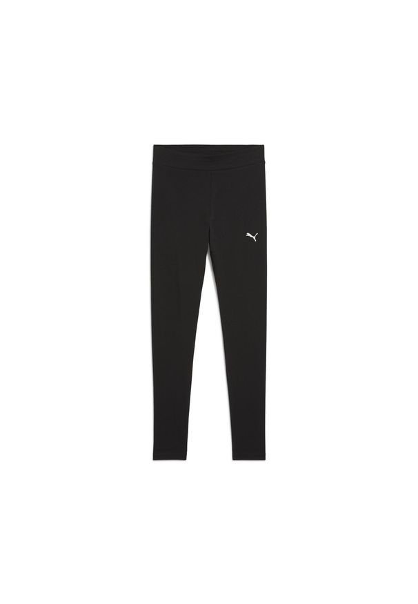 Puma - Damskie legginsy z wysokim stanem ESS PUMA Black. Stan: podwyższony. Kolor: czarny. Sport: fitness