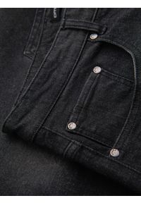 Ombre Clothing - Szorty jeansowe męskie z podwiniętą nogawką - czarne V3 - Rozmiar: S. Kolor: czarny. Materiał: jeans. Wzór: aplikacja. Sezon: lato. Styl: klasyczny #10
