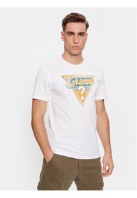 Guess T-Shirt M4RI06 I3Z14 Biały Regular Fit. Kolor: biały. Materiał: bawełna