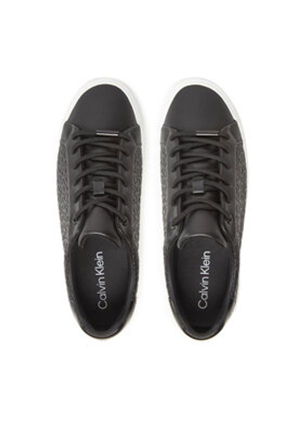 Calvin Klein Sneakersy Vulc Lace Up Mono Pu HW0HW02573 Czarny. Kolor: czarny. Materiał: skóra