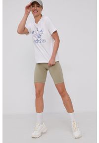 adidas Originals - T-shirt bawełniany. Okazja: na co dzień. Kolor: biały. Materiał: bawełna. Wzór: nadruk. Styl: casual #5