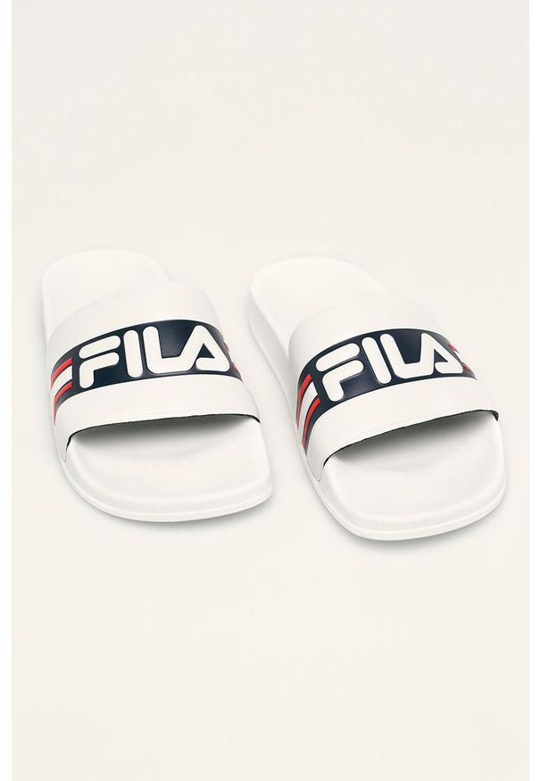 Fila - Klapki Oceano Slipper. Kolor: biały. Materiał: guma. Obcas: na obcasie. Wysokość obcasa: niski
