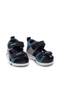 ecco - ECCO Sandały Mini Stride Sandal 76114160080 Granatowy. Kolor: niebieski. Materiał: nubuk, skóra #7
