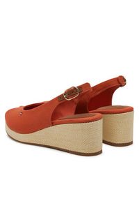 TOMMY HILFIGER - Tommy Hilfiger Espadryle Flag Mid Wedge Espad Slingback FW0FW08595 Pomarańczowy. Kolor: pomarańczowy. Materiał: materiał