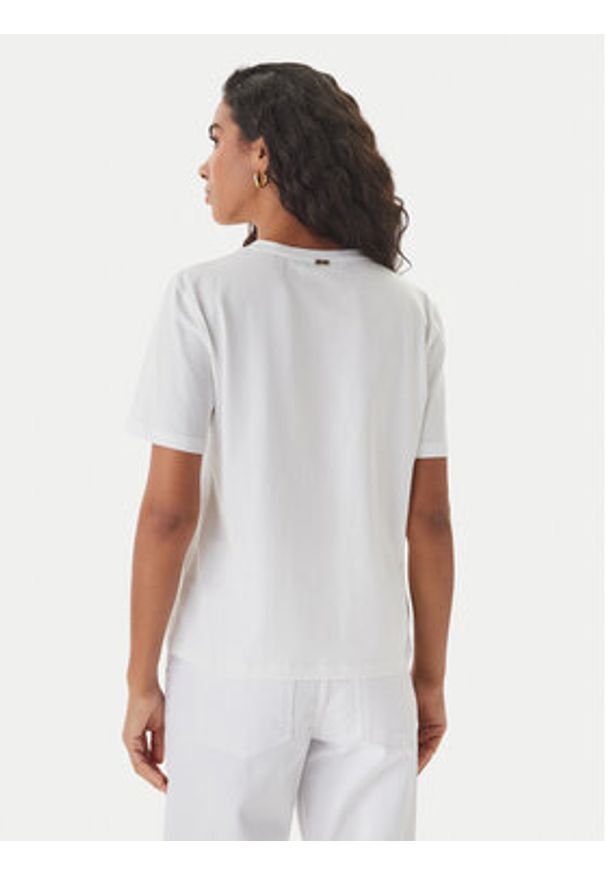 Fracomina T-Shirt FS26ST3001J401E5 Biały Regular Fit. Kolor: biały. Materiał: bawełna