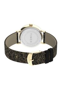 Timex zegarek TW2U40700 Fairfield Floral. Kolor: czarny. Materiał: skóra, materiał