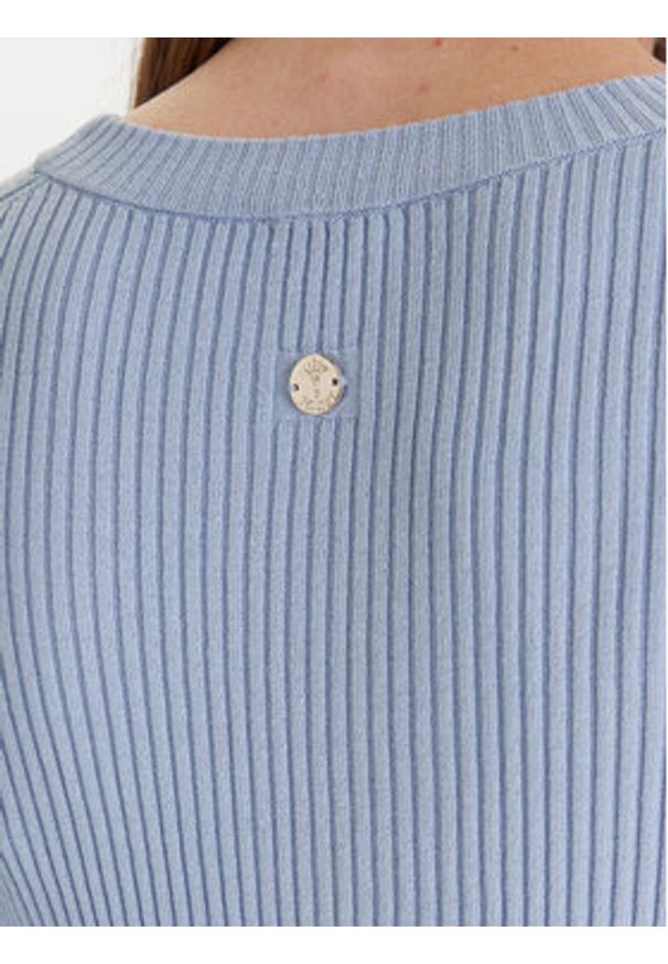 JOOP! Sweter 58 253KN58Karloa 30047481 Błękitny Slim Fit. Kolor: niebieski. Materiał: wiskoza