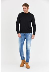 DSQUARED2 Czarny sweter męski ibra, Rozmiar L. Kolor: czarny