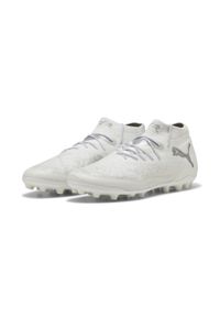 Puma - Buty piłkarskie unisex FUTURE 8 ULTIMATE MG PUMA White Matte Silver Gray. Kolor: szary, biały, wielokolorowy. Sport: piłka nożna