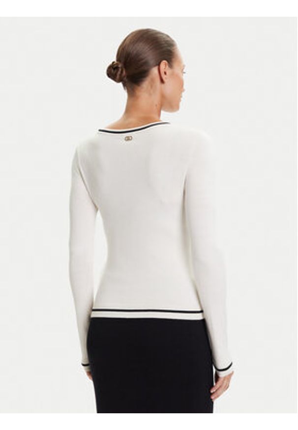 Liu Jo Sport Sweter TF5209 MS49I Écru Regular Fit. Materiał: wiskoza. Styl: sportowy