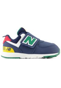 Buty niemowlęce New Balance NW574CT – granatowe. Zapięcie: rzepy. Kolor: niebieski. Materiał: syntetyk, materiał. Szerokość cholewki: normalna. Model: New Balance 574