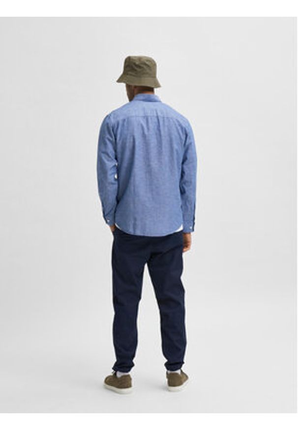 Selected Homme Koszula 16078867 Niebieski Slim Fit. Kolor: niebieski. Materiał: bawełna