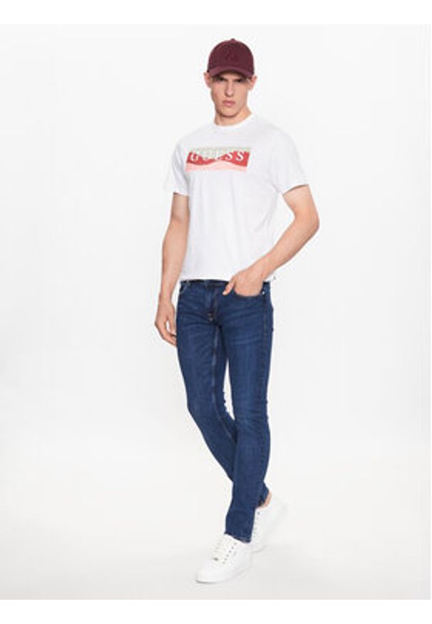 Guess Jeansy Miami M3YAN1 D52F1 Granatowy Skinny Fit. Kolor: niebieski