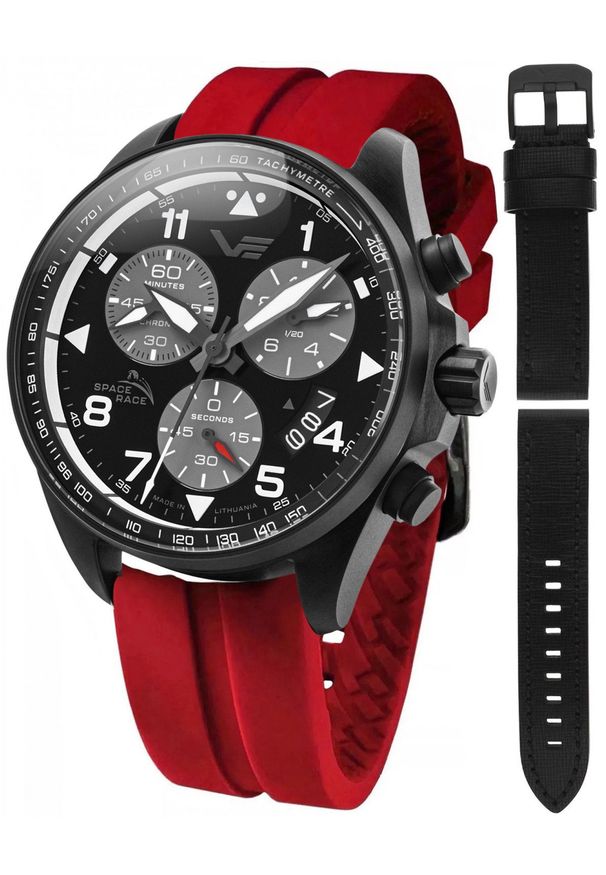 Zegarek męski Vostok Europe 6S30-325C744SR czerwony. Kolor: czerwony