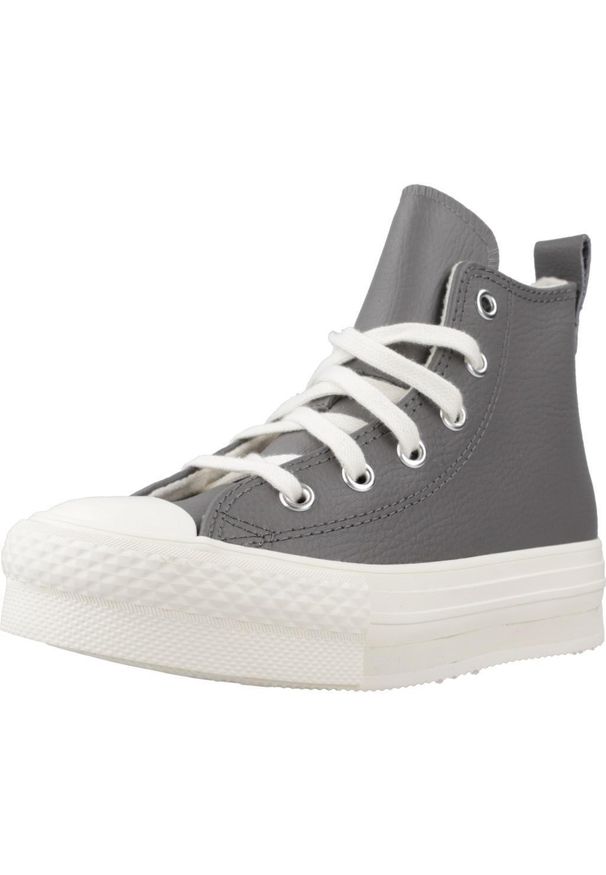 Converse - Kapcie CONVERSE CTAS EVA LIFT HI Szary. Kolor: szary. Materiał: tkanina, skóra