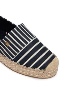 TOMMY HILFIGER - Tommy Hilfiger Espadryle Th Platform Espadrille Stripes FW0FW09143 Granatowy. Kolor: niebieski. Materiał: materiał. Obcas: na platformie #3