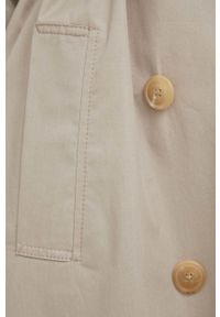 TOMMY HILFIGER - Tommy Hilfiger trencz bawełniany kolor beżowy przejściowy. Kolor: beżowy. Materiał: bawełna. Długość rękawa: raglanowy rękaw. Styl: klasyczny #5