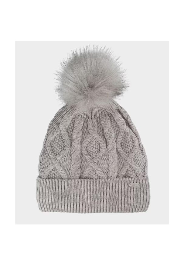 4f - Czapka Damska 4F. Kolor: beżowy