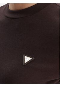 Guess T-Shirt V6RI00 KD741 Brązowy Slim Fit. Kolor: brązowy. Materiał: bawełna #5