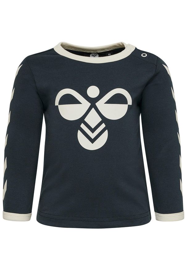 Koszulka dziecięca Hummel hmlFLIPPER. Kolor: niebieski. Materiał: skóra. Długość rękawa: długi rękaw