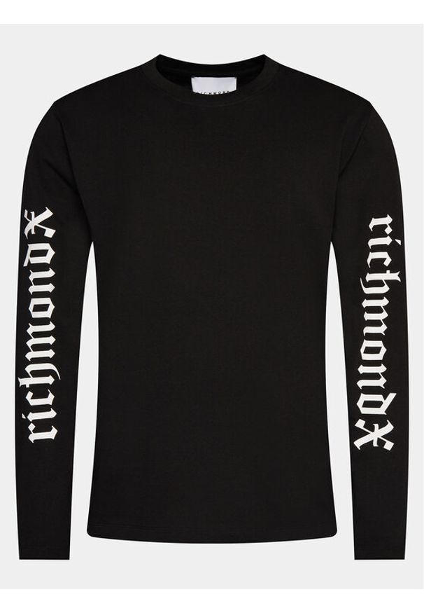 Richmond X Longsleeve Hairiti UMP24139TS Czarny Regular Fit. Kolor: czarny. Materiał: bawełna. Długość rękawa: długi rękaw