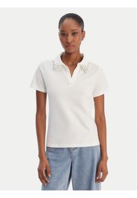 Marella Polo Onirica 2615951011 Biały Regular Fit. Typ kołnierza: polo. Kolor: biały. Materiał: bawełna #1