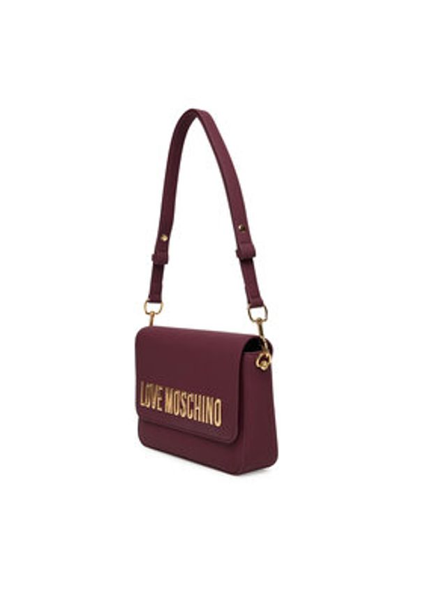 Love Moschino - LOVE MOSCHINO Torebka JC4023PP1NKD0552 Bordowy. Kolor: czerwony. Materiał: skórzane