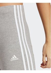 Adidas - adidas Legginsy Essentials 3-Stripes High-Waisted Single Jersey Leggings IC7152 Szary. Kolor: szary. Materiał: jersey, bawełna