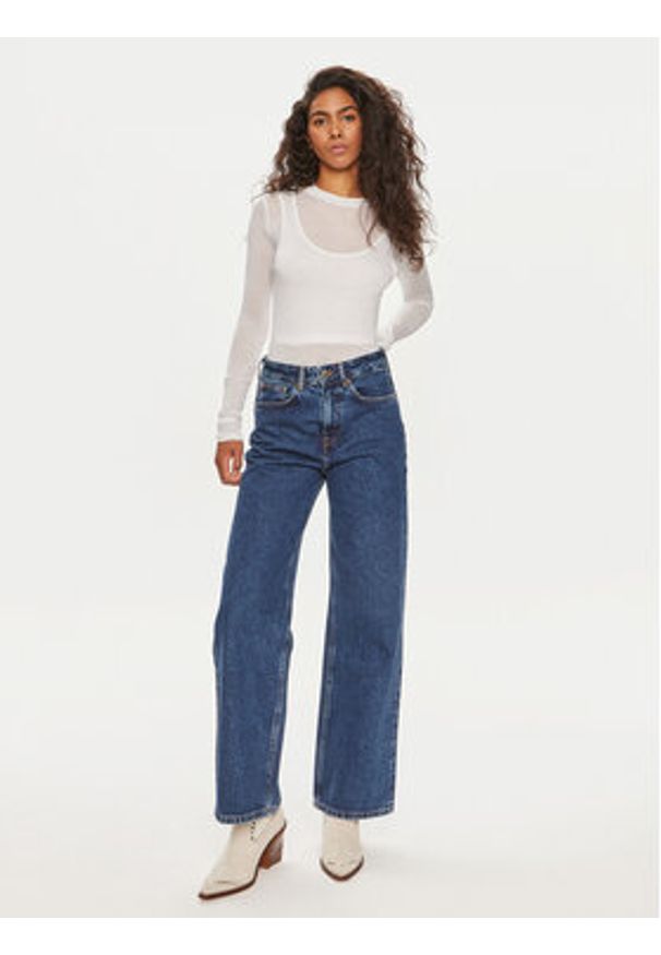 Pepe Jeans Jeansy PL204731 Niebieski Straight Fit. Kolor: niebieski