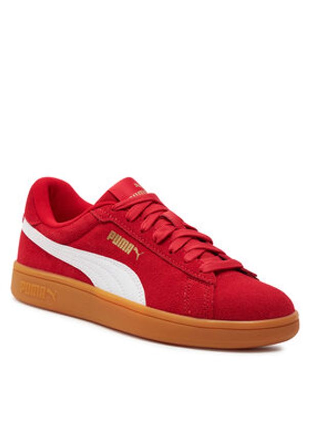Puma Sneakersy Smash 3.0 Sd 392035-11 Czerwony. Kolor: czerwony. Materiał: skóra