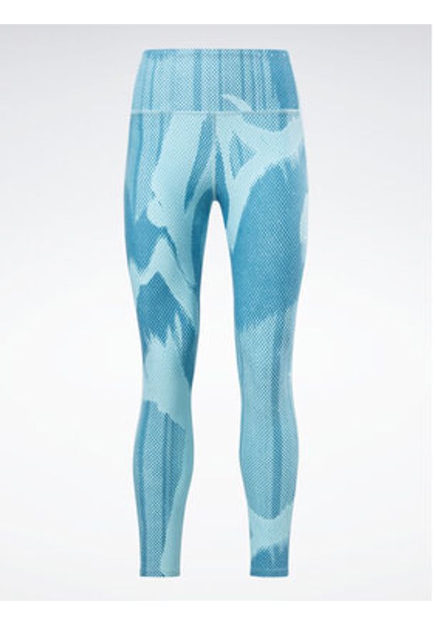 Reebok Legginsy Lux Perform HA4373 Niebieski Slim Fit. Kolor: niebieski. Materiał: syntetyk
